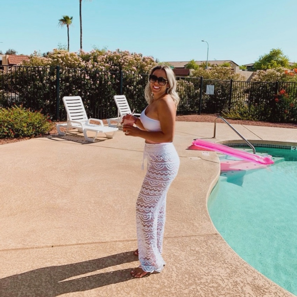 White Lace Pants